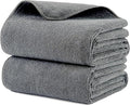 MICROFI New Microfiber Hair Drying Salon Towels, Quick Dry, Lint Free, 2 Pack (Gray)