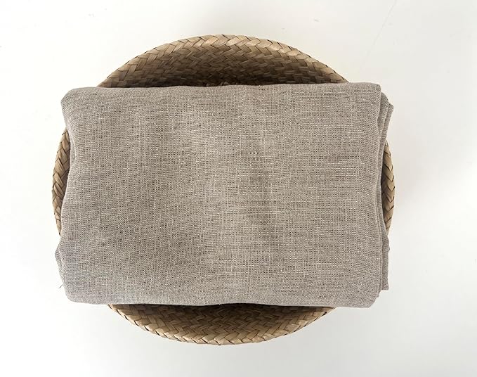 100% Linen Fabric – Yarn Dyed Chambray, Pre-Washed, Lightweight Crisp & Cool Handfeel, 52–54" Wide – The Linen Lab (Beige 4799, 3y)