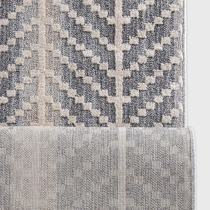 Well Woven Custom Size Hallway & Stair Runner- Harlow Rhodes Grey 31 Inches Wide x 24 Feet Long Runner (31" x 24') Runner Rug - Contemporary Design, Ultra-Soft, Easy-Clean