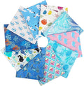 Craftido -25 Options- 100% Cotton Quilting Fabric Bundles 10pcs Fat Quarters 18”x21”-Medium Weight 5.2 oz- Soft Cotton for Quilting, Sewing Project, Patchwork, DIY Crafts – Blue Sea