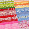 35Pcs 9.8" x 9.8"(25 * 25CM) Cotton Fabric DIY Making Supplies Quilting Patchwork Fabric Fat Quarter Bundles DIY for Quilting Cotton Patchwork Cushions (red/Green, 9.8" x 9.8")