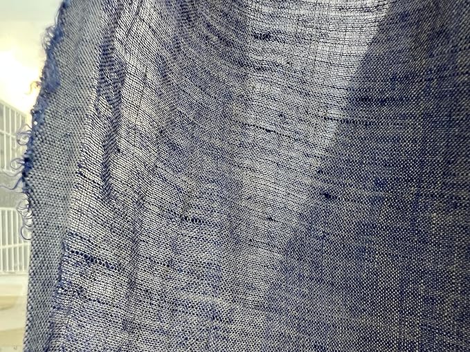 100% Linen Fabric – Yarn Dyed Chambray, Pre-Washed, Lightweight Crisp & Cool Handfeel, 52–54" Wide – The Linen Lab (Dusky Blue 6925, 3y)