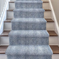 Well Woven Custom Size Hallway & Stair Runner- Harlow Pompeii Light Blue 27 Inches Wide x 13 Feet Long Runner (27" x 13') Runner Rug - Modern Chevron Pattern, Ultra-Soft, Easy-Clean