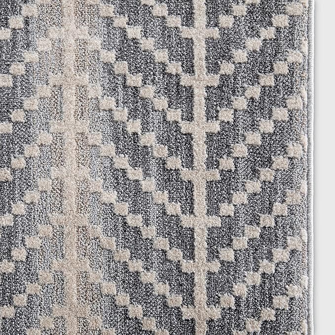 Well Woven Custom Size Hallway & Stair Runner- Harlow Rhodes Grey 31 Inches Wide x 20 Feet Long Runner (31" x 20') Runner Rug - Contemporary Design, Ultra-Soft, Easy-Clean