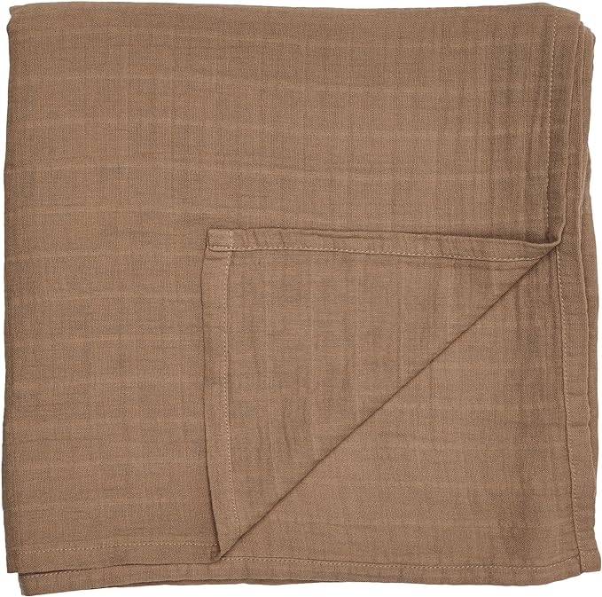 Huxie Swaddle - 100% Organic Cotton - Muslin Swaddle Blankets for Newborn, 47" x 47" (Natural)