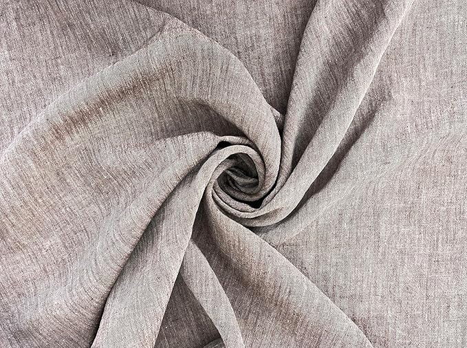 100% Linen Fabric – Yarn Dyed Chambray, Pre-Washed, Lightweight Crisp & Cool Handfeel, 52–54" Wide – The Linen Lab (Brown 4825, 3y)