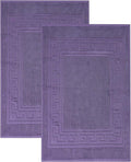 Superior Hotel & Spa Quality Bath Mat Set of 2, Made of Long-Staple Combed Cotton, Durable and Washable 100% Cotton Bathroom Mat 2-Pack, Royal Purple, 22" x 35"