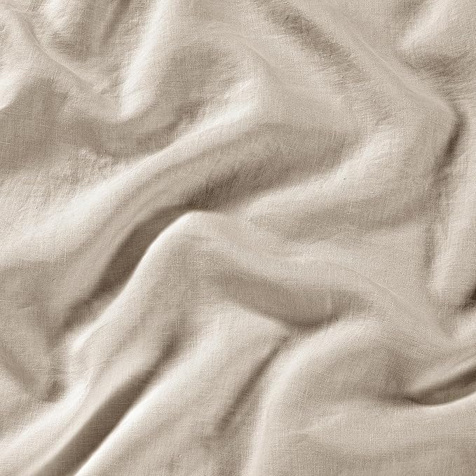 Sijo Stone Washed Organic French Linen Bed Sheet Set, GOTS Certified Organic, Best Cooling Linen Sheet Award by Sleep Foundation, 1 Flat Only (Classic, King/Cal King)