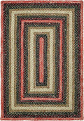 Traditional Jute Braided Runner Rug, Rustic Primitive Country Décor for Kitchen, Entryway, Hallway, Heritage, 2'6"X6'