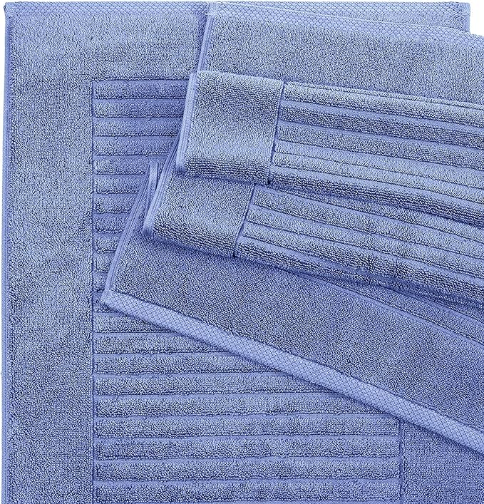 Classic Turkish Towels CTT - 2 Piece Bathroom Rugs Set, 100% Cotton Bath Mats, Comfy & Highly Absorbent Bathroom Floor Mats, Machine Washable | 20"x32" (Royal Blue)