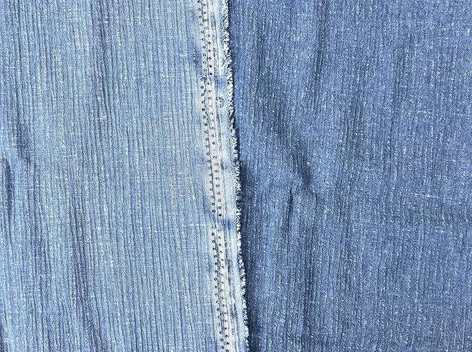 Linen Rayon Blend Fabric by The Linen Lab – Lightweight, Soft, Pre-Washed Material for Sewing, Clothing, Crafts & DIY (3 Yard pre Cut, Light Blue - Pigment Dyed)