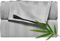 Pure Bamboo Twin Sheets, Genuine 100% Organic Viscose Derived from Bamboo Bed Sheet Set, Luxuriously Soft & Cooling, Double Stitching, 2 Year Quality Promise (Twin, Jacquard Silver)