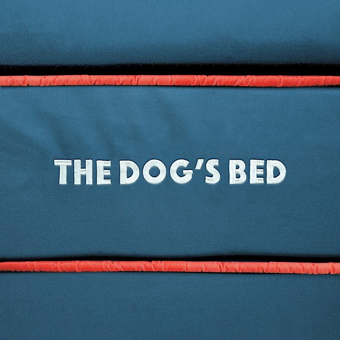 The Dog's Bed Replacement Outer Cover for The Dog's Bed Orthopedic Memory Foam Dog Bed. Washable Oxford Fabric, Medium (Blue with Red Piping UK Flag Embroidery & Centre Flag) Veterinary Approved