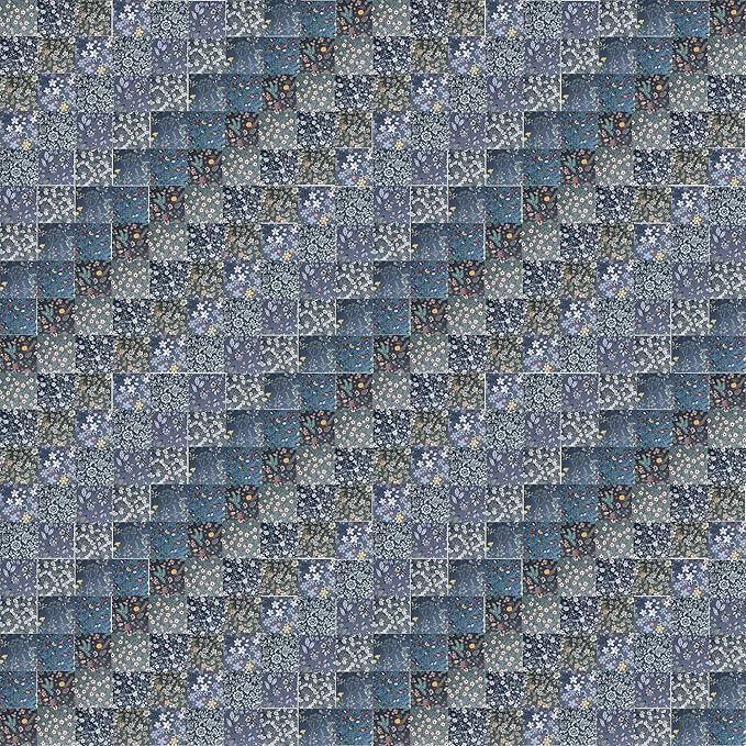 HANPATQUI 50PCS 10 x 10 inch Grey Printed 100% Cotton Fat Quarters Fabric for Sewing and Quilting Bundles Precut Fabric Square for DIY Craft Patchwork