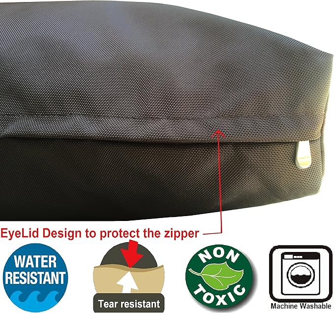 Dogbed4less Jumbo Orthopedic Extreme Comfort Memory Foam Dog Beds for Large Dog, Waterproof Lining and Machine Washable Durable Cover, 55X47 Pillow, Seal Brown