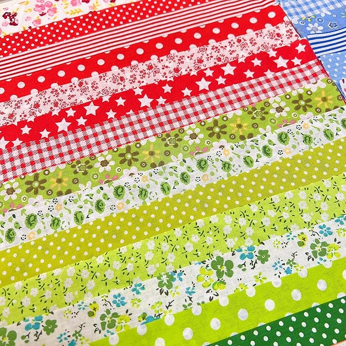 42Pcs 9.8" x 9.8"(25 * 25CM) Cotton Fabric DIY Making Supplies Quilting Patchwork Fabric Fat Quarter Bundles DIY for Quilting Cotton Patchwork Cushions (Pink/Purple, 9.8" x 9.8")