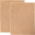 Superior 100% Cotton Bathmat Set, Bath Mats, Bathroom Decor, Shower, Bathtub Essentials, Home Accessories, Small Washable Rug, No Backing, Heavyweight, Nora Collection, Set of 2, 22" x 35", Rust