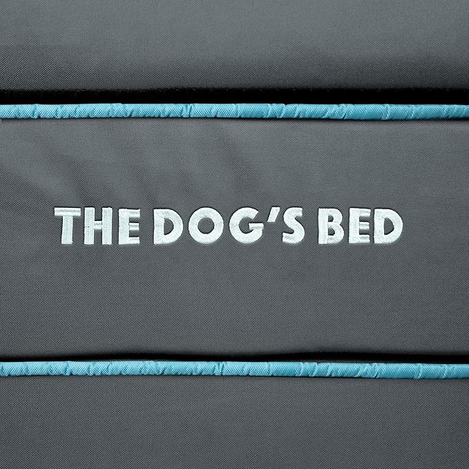 The Dog’s Bed Orthopedic Headrest Dog Bed XXXL Grey/Blue, Memory Foam, Pain Relief for Arthritis, Hip & Elbow Dysplasia, Post Surgery, Lameness, Waterproof Washable Cover, Veterinary Approved