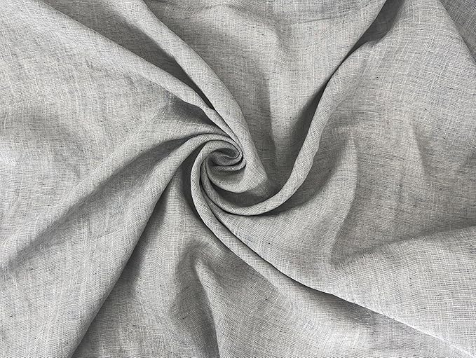 100% Linen Fabric – Yarn Dyed Chambray, Pre-Washed, Lightweight Crisp & Cool Handfeel, 52–54" Wide – The Linen Lab (Dusty Blue 6226, 3y)