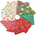 Craftido -25 Options- 100% Cotton Quilting Fabric Bundles 10pcs Fat Quarters 18”x21”-Medium Weight 5.2 oz- Soft Cotton for Quilting, Sewing Project, Patchwork, DIY Crafts – Winter Christmas