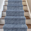 Well Woven Custom Size Hallway & Stair Runner- Harlow Pompeii Blue 31 Inches Wide x 95 Feet Long Runner (31" x 95') Runner Rug - Modern Chevron Pattern, Ultra-Soft, Easy-Clean
