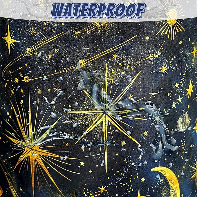 Moon Starry Sky Laundry Hamper Foldable Oxford Cloth Colorful Galaxy Laundry Basket With Handle Portable Clothes Storage Basket Funny Laundry Bag 18.9"x16.5" For Laundry Room/Bedroom/Bathrooms
