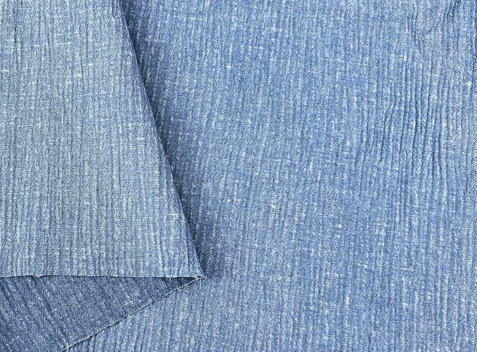 Linen Rayon Blend Fabric by The Linen Lab – Lightweight, Soft, Pre-Washed Material for Sewing, Clothing, Crafts & DIY (3 Yard pre Cut, Light Blue - Pigment Dyed)