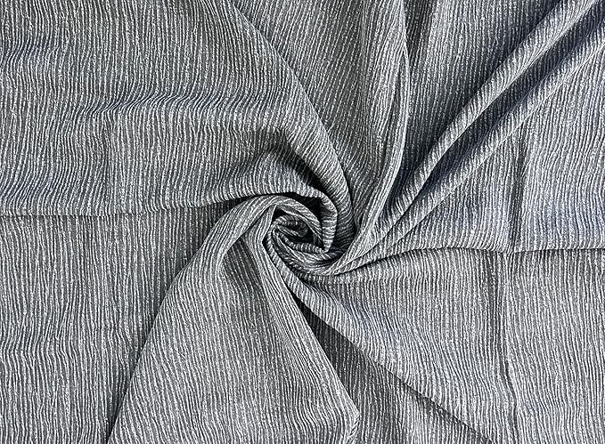 Linen Rayon Blend Fabric by The Linen Lab – Lightweight, Soft, Pre-Washed Material for Sewing, Clothing, Crafts & DIY (1 Yard pre Cut, Grey - Pigment Dyed)
