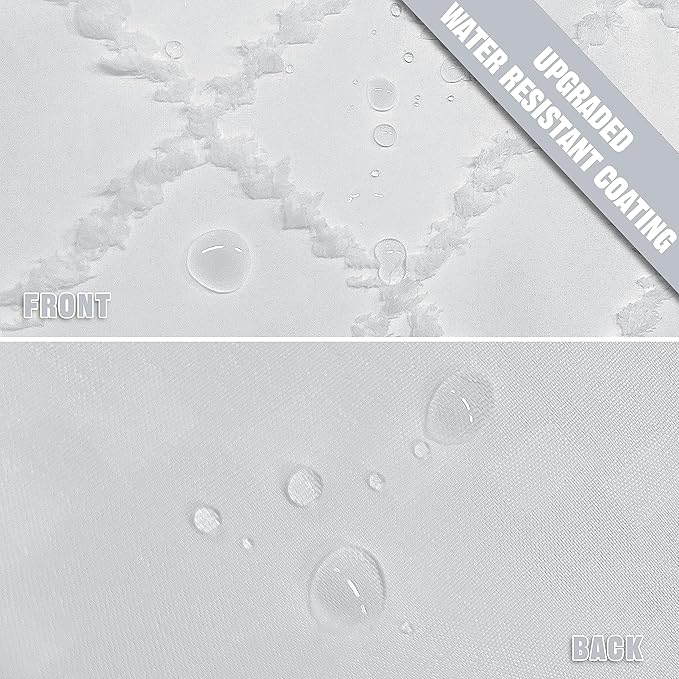 Extra Long White Textured Woven Fabric Boho Shower Curtain with Tassels 72 x 84 Modern Farmhouse Minimalist, Tufted Chevron Striped Shabby Chic, Water Resistant Cloth Curtain for Bathroom, Hotel Decor