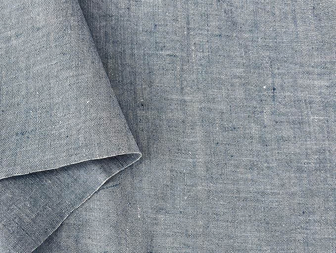 100% Linen Fabric – Yarn Dyed Chambray, Pre-Washed, Lightweight Crisp & Cool Handfeel, 52–54" Wide – The Linen Lab (Driftwood Blue 6924, 3y)