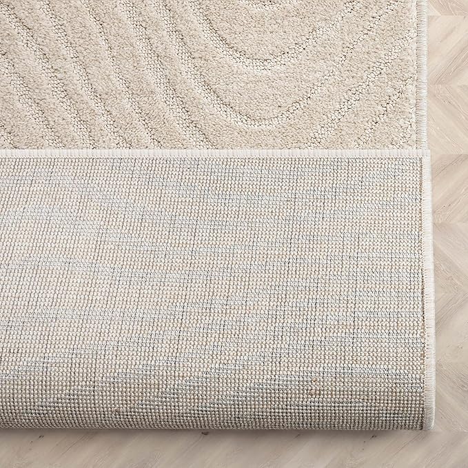 Well Woven Custom Size Hallway Stair Runner - Choose Your Length - 27 Inches Wide x 50 Feet Long Runner (27" x 50' Runner) Rug - Ivory Sibi Soft Touch, Modern Abstract - Hi-Lo Pile