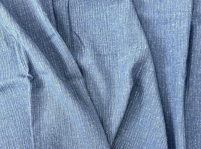 Linen Rayon Blend Fabric by The Linen Lab – Lightweight, Soft, Pre-Washed Material for Sewing, Clothing, Crafts & DIY (3 Yard pre Cut, Light Blue - Pigment Dyed)