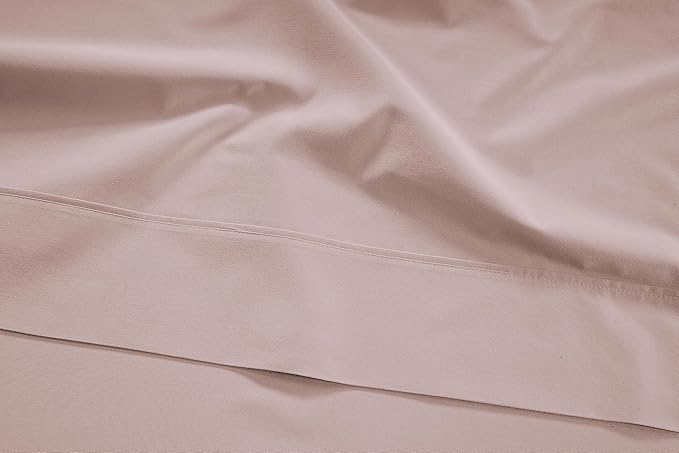 LANE LINEN Queen Sheet Sets – Natural 100% Cotton 450 Thread Count Cooling Sheets Queen, Soft Comfort for Restful Sleep, Easy Care & Machine Washable for Everyday Use, 15" Deep Pocket – Sepia Rose