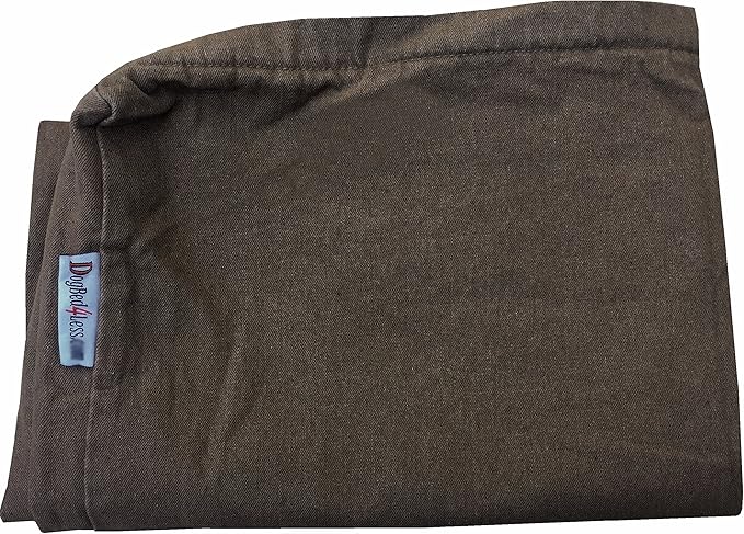 Dogbed4less Extra Large Memory Foam Dog Bed Pillow with Orthopedic Comfort + Waterproof Liner and Durable Pet Bed Denim Cover 47"X29", Brown