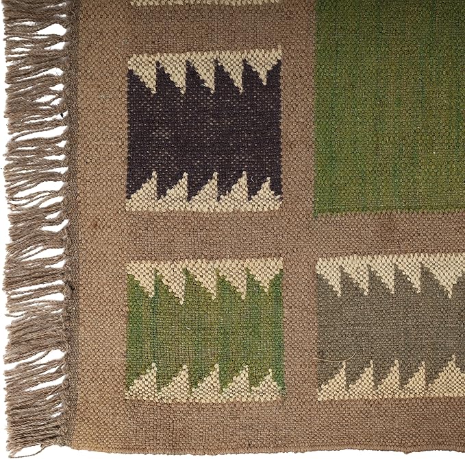Klim Wool Jute Rug – Handwoven Elegance and Durability (Design 5)