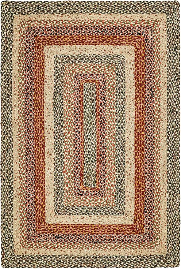Traditional Jute Braided Runner Rug, Rustic Primitive Country Décor for Kitchen, Entryway, Hallway, Harvest, 2'X16'