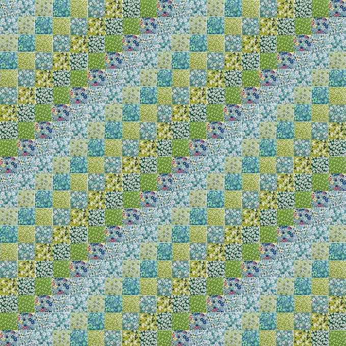 HANPATQUI 50PCS 10 x 10 inch Green Printed 100% Cotton Fat Quarters Fabric for Sewing and Quilting Bundles Precut Fabric Square for DIY Craft Patchwork