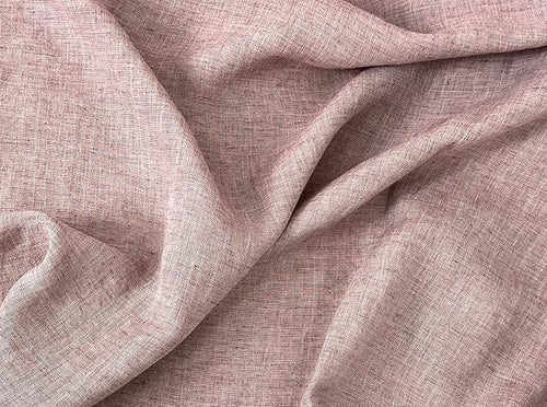 100% Linen Fabric – Yarn Dyed Chambray, Pre-Washed, Lightweight Crisp & Cool Handfeel, 52–54" Wide – The Linen Lab (Brick Chambray 6912, 1y)
