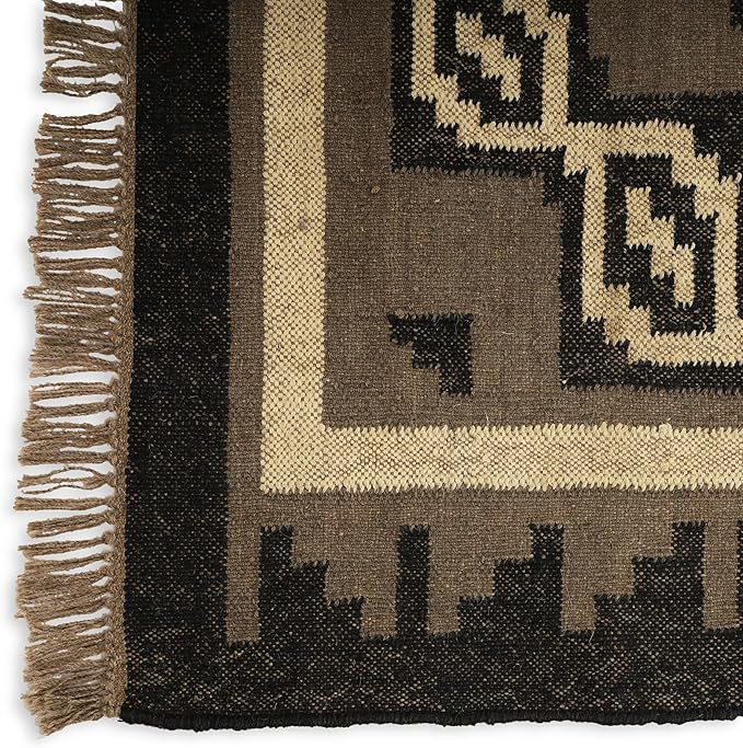 Klim Wool Jute Rug – Handwoven Elegance and Durability (Design 23)