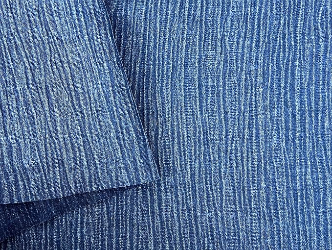 Linen Rayon Blend Fabric by The Linen Lab – Lightweight, Soft, Pre-Washed Material for Sewing, Clothing, Crafts & DIY (1 Yard pre Cut, Blue - Pigment Dyed)