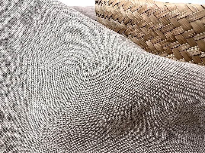 100% Linen Fabric – Yarn Dyed Chambray, Pre-Washed, Lightweight Crisp & Cool Handfeel, 52–54" Wide – The Linen Lab (Beige 4799, 3y)