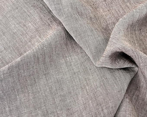 100% Linen Fabric – Yarn Dyed Chambray, Pre-Washed, Lightweight Crisp & Cool Handfeel, 52–54" Wide – The Linen Lab (Brown 4825, 3y)