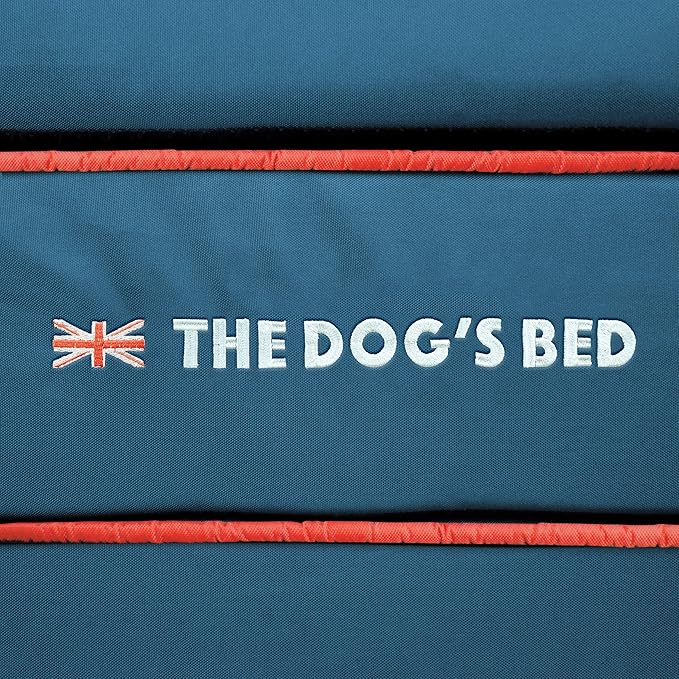The Dog’s Bed Orthopedic Memory Foam Dog Bed, XL Blue Oxford with Red Trim UK Flag, Pain Relief for Arthritis, Hip & Elbow Dysplasia, Post Surgery Supportive, Waterproof Washable, Veterinary Approved