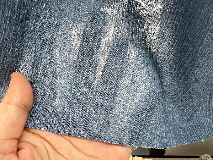 Linen Rayon Blend Fabric by The Linen Lab – Lightweight, Soft, Pre-Washed Material for Sewing, Clothing, Crafts & DIY (1 Yard pre Cut, Light Blue - Pigment Dyed)
