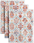 Maison d' Hermine Kitchen Towels Set of 3 100% Cotton 20" x 27.5" Reusable Cloth Tea Dish Towels Absorbent with Hanging Loop for Kitchen Dining Thanksgiving Christmas Decorations (Romane)