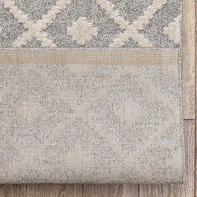 Well Woven Custom Size Hallway Stair Runner - Choose Your Length - Ainsley Ivory Diamond Trellis Geometric Tribal - 27 Inches Wide x 15 Feet Long Runner (27" x 15' Runner) Rug